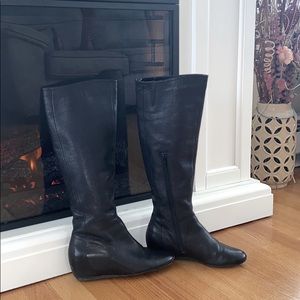 Knee high wedge boot